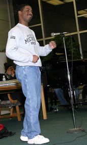 Antwaun conducting rehearsal. 