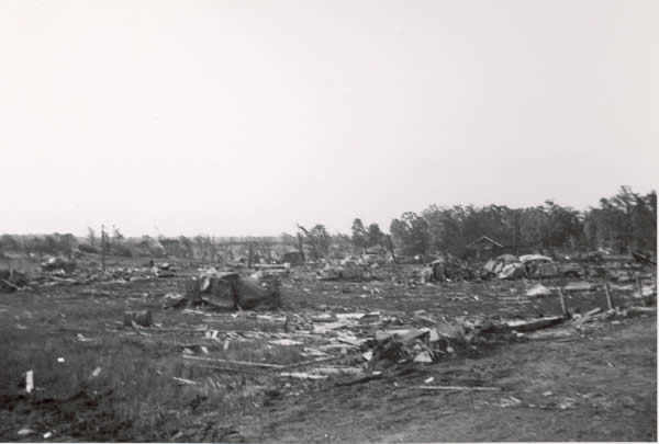 Field of debris.