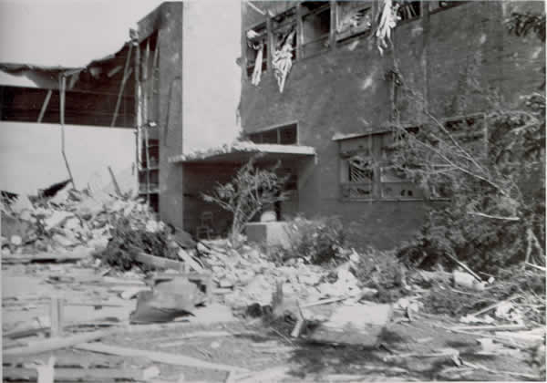 Damaged school.