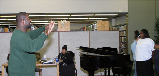 Director leading rehearsal.