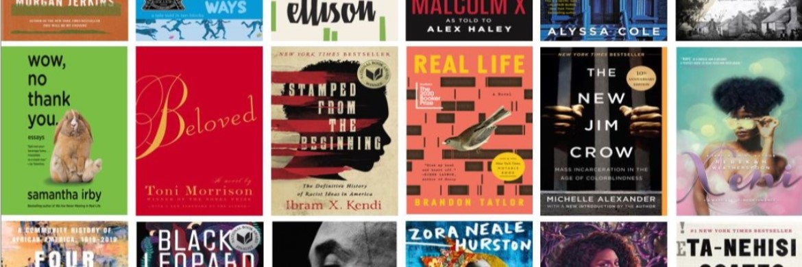 A series of book covers from black authors