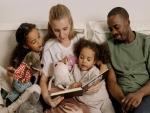 A family reading together 
