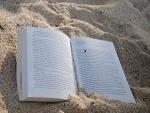 An open book in the sand 