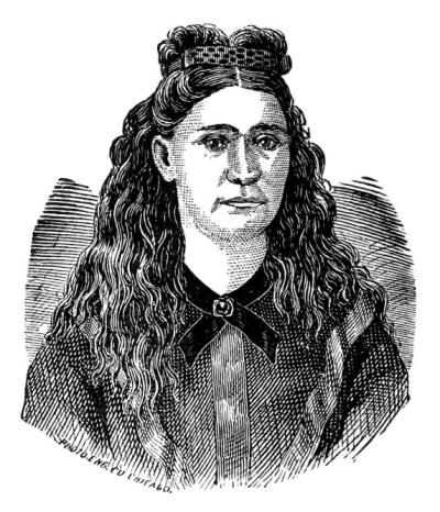 Drawing of Julia A. Moore, poet