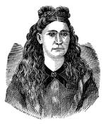 Drawing of Julia A. Moore, poet