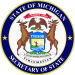 The seal of the state of Michigan from the Secretary of State.