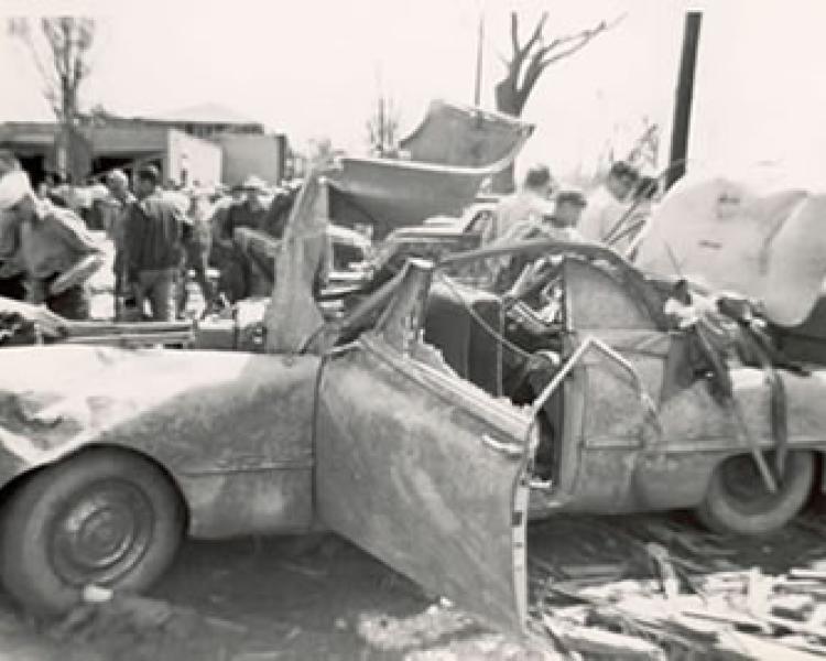 Beecher Tornado of 1953 damage