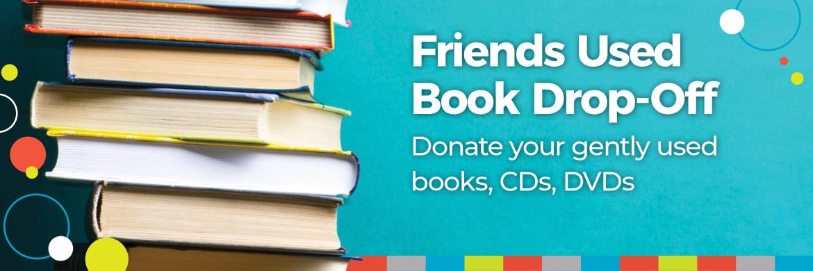 An advertisement for the Friends of the Flint Public Library book drop off 