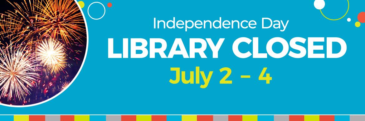 An advertisement informing the public that the Flint Public Library will be closed July 2nd - July 4th