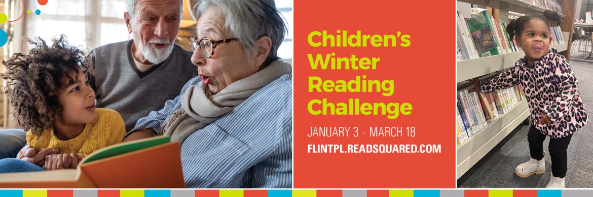 The Flint Public Library children's winter reading challenge runs from January 3rd to March 18th