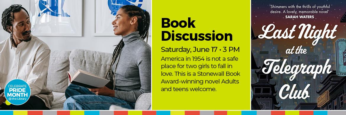 Pride Book Discussion June 17th at 3pm 